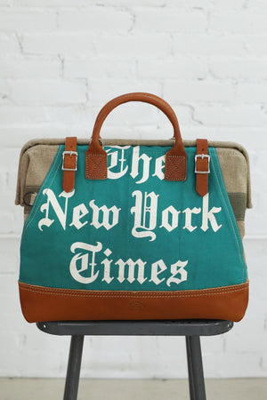 1950's era Hemp and Newspaper Apron Carryall