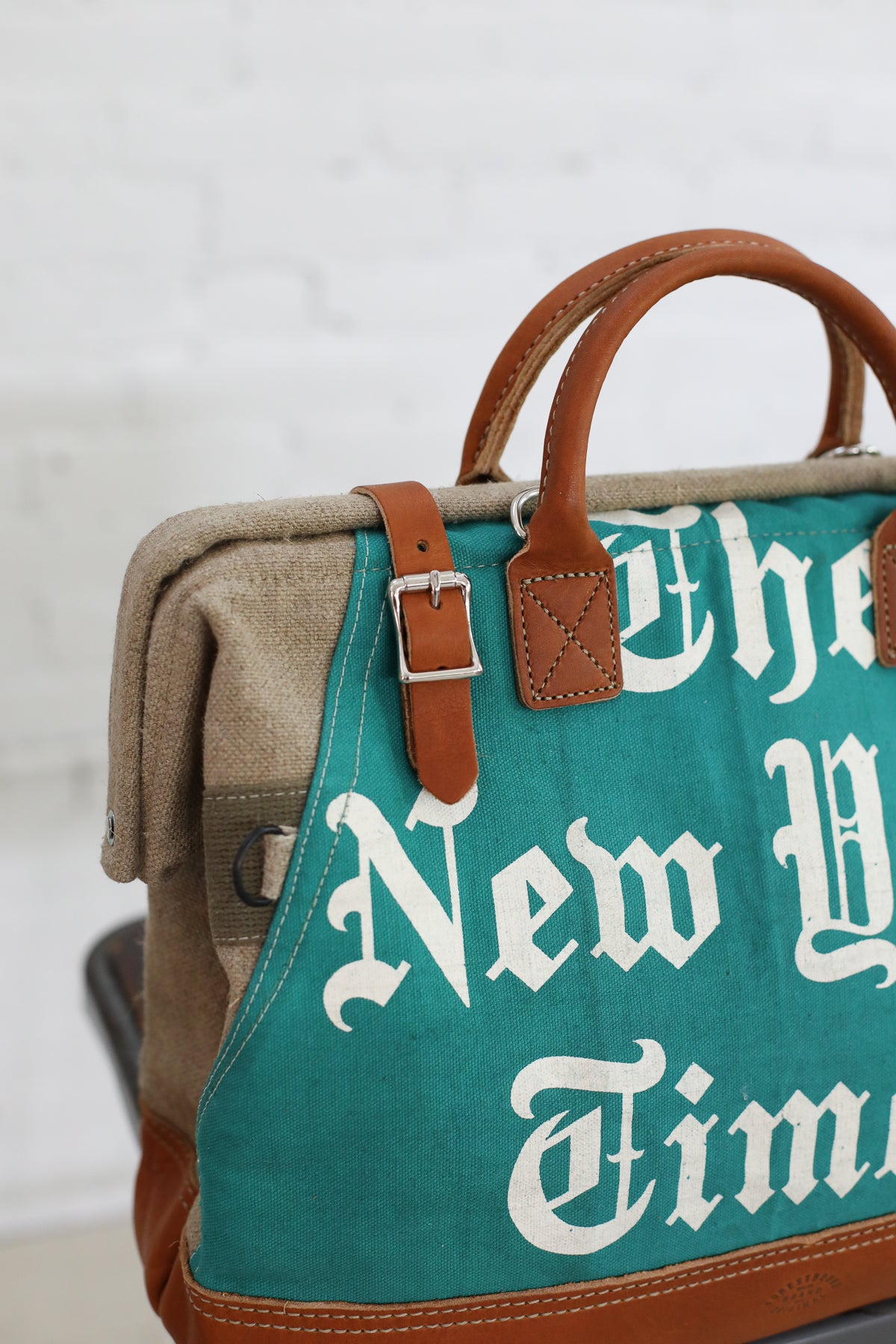 1950's era Hemp and Newspaper Apron Carryall