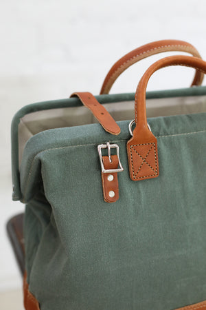 WWII era Salvaged Canvas Carryall