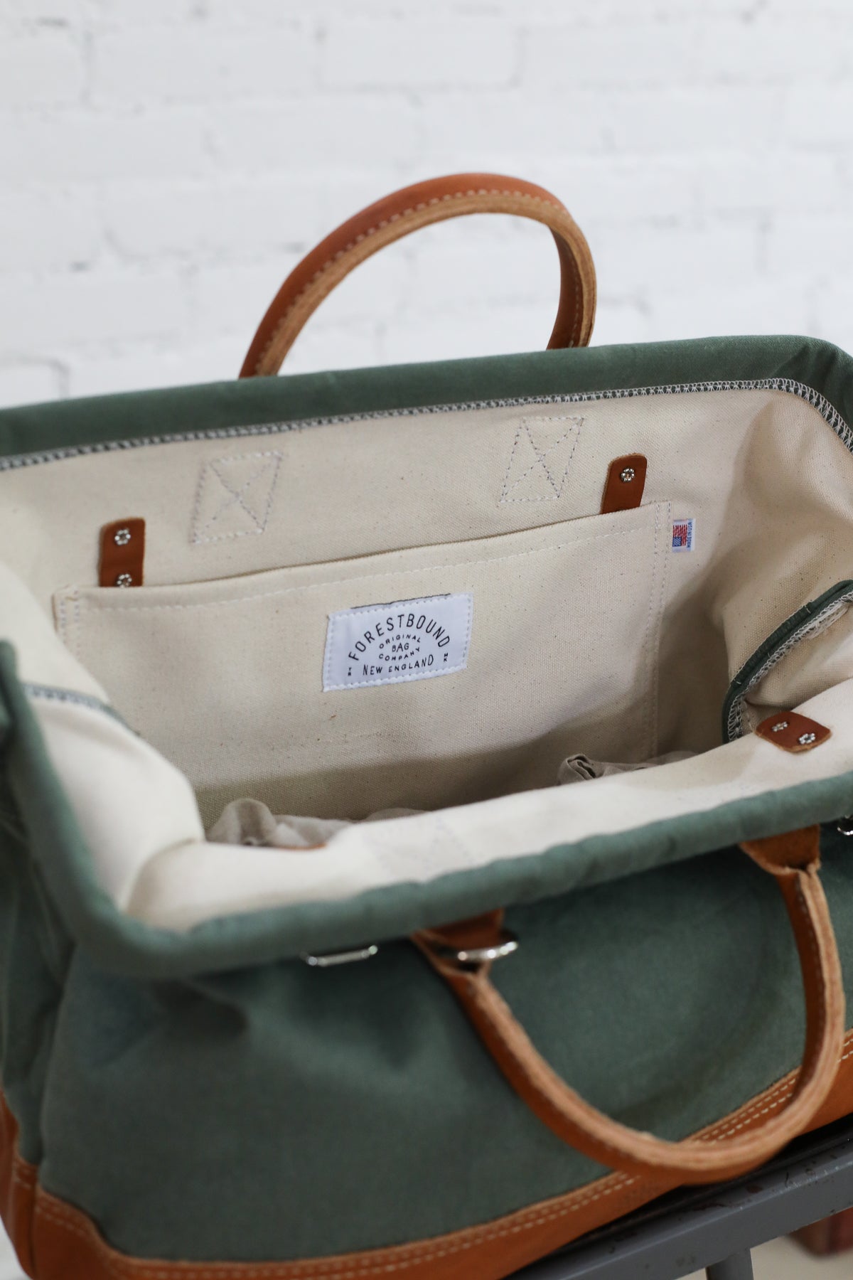 WWII era Salvaged Canvas Carryall