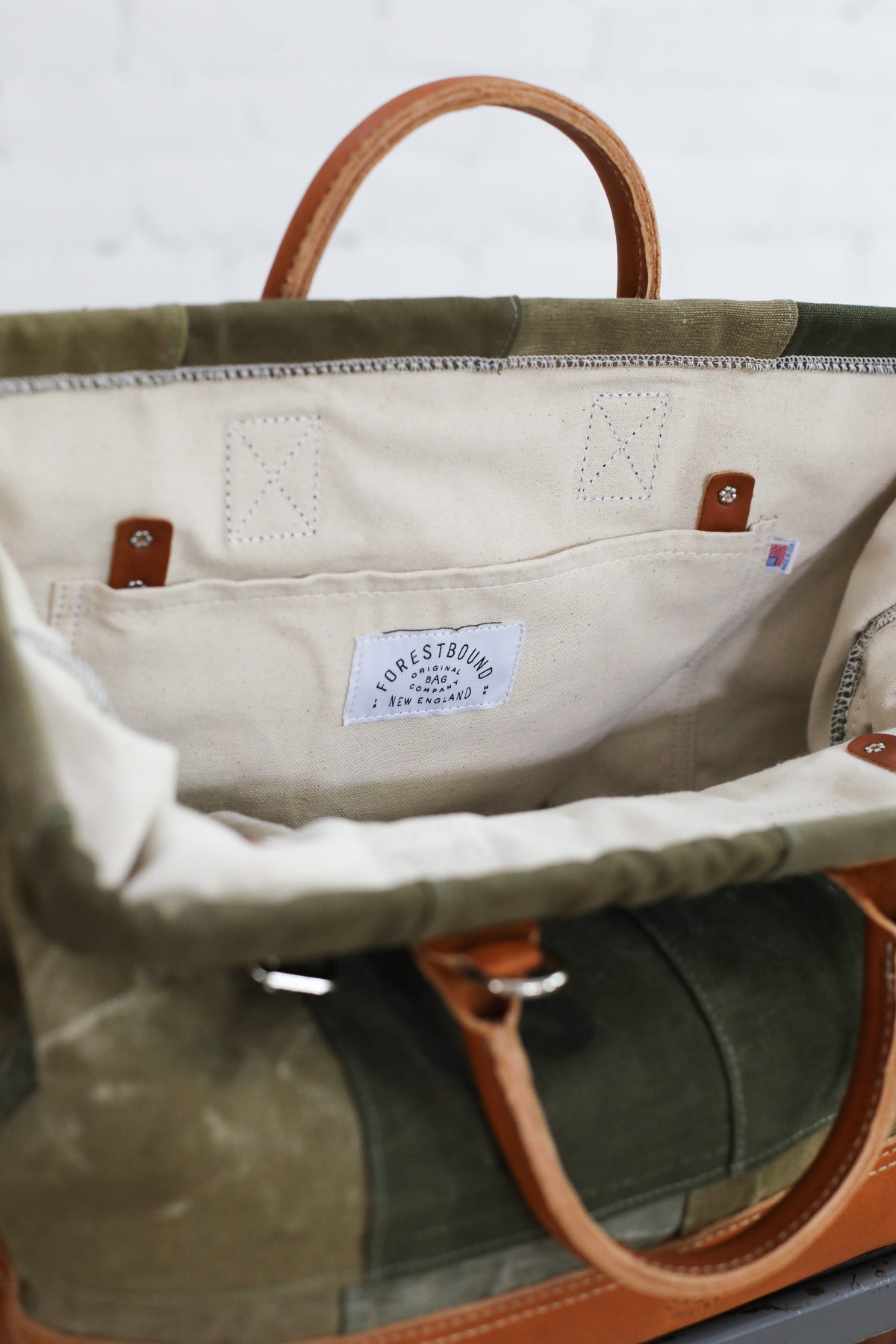 1940's era Salvaged Canvas Carryall