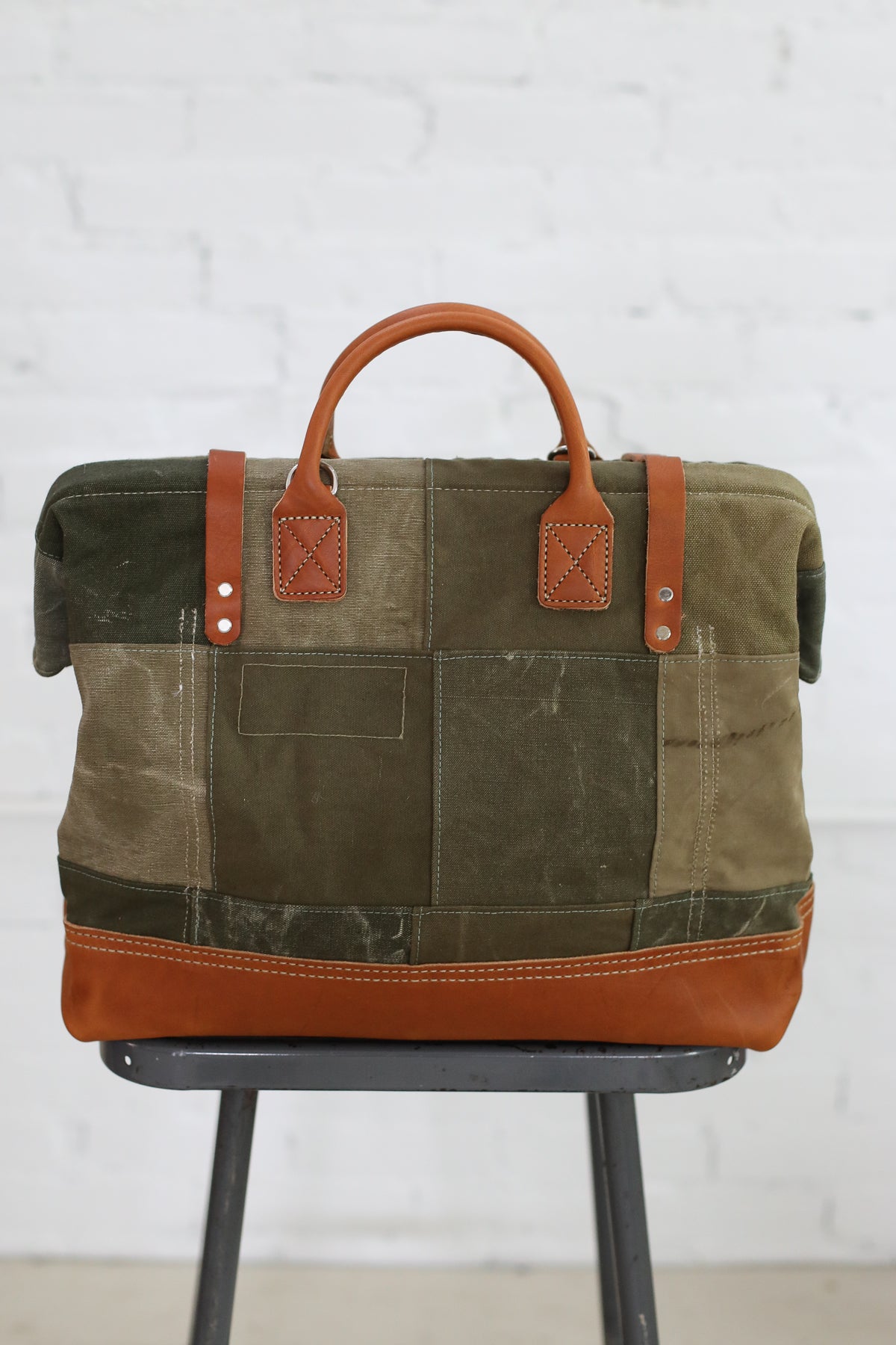 1940's era Salvaged Canvas Carryall