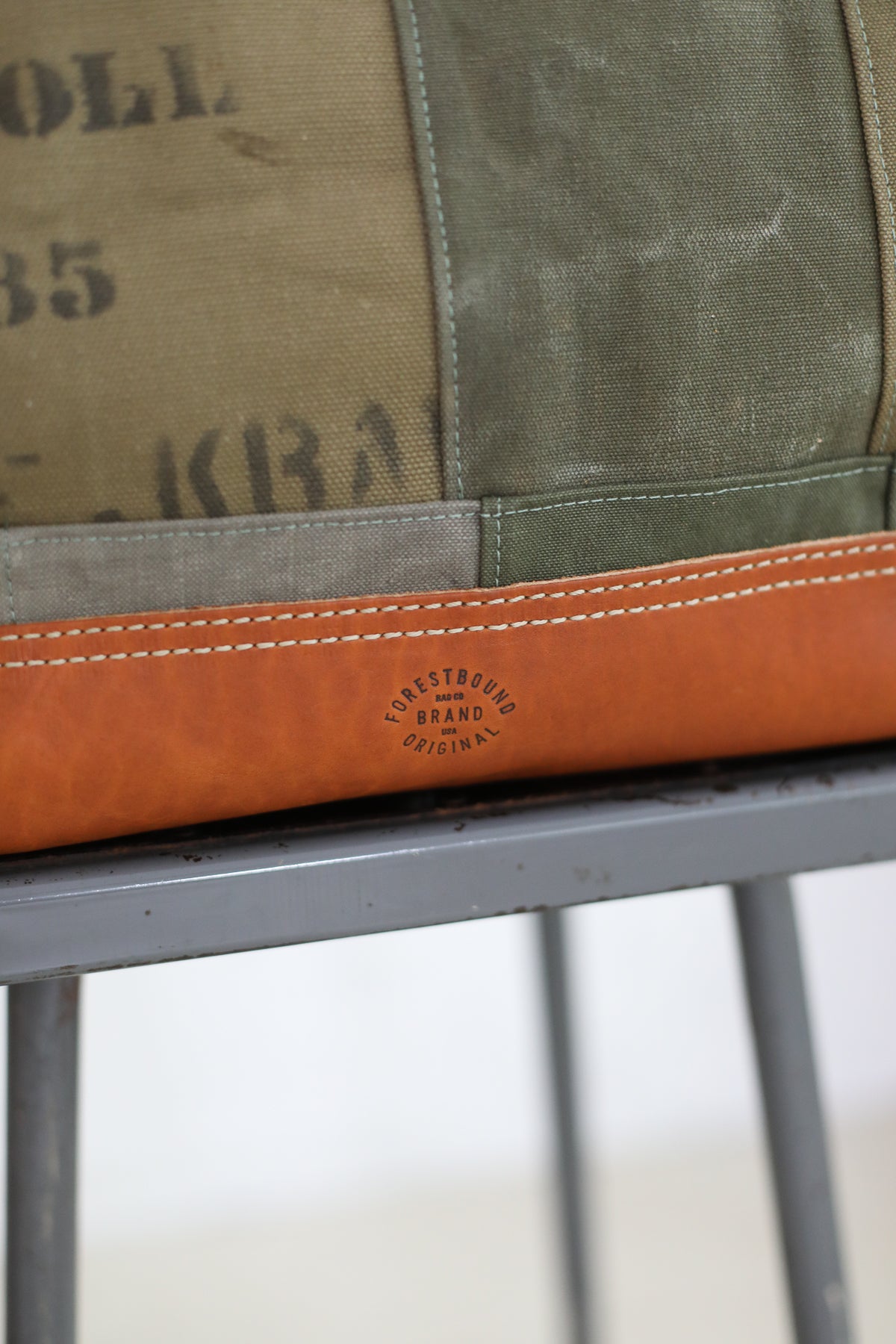 WWII era Salvaged Canvas Carryall