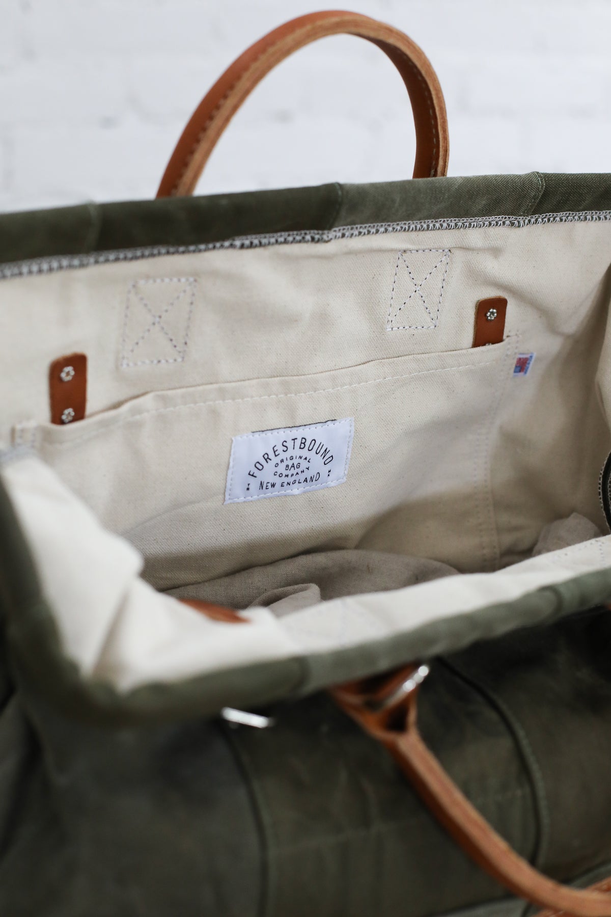 WWII era Salvaged Canvas Patchwork Carryall