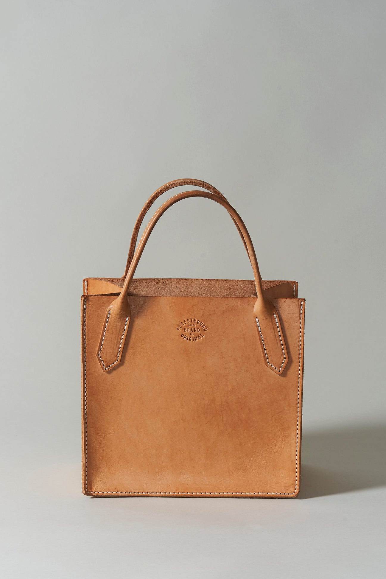 Petite Leather Dock Bag in Natural Veg Tan