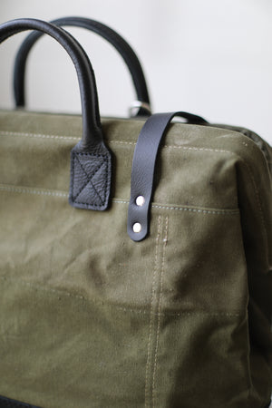 WWII era Salvaged Canvas Carryall