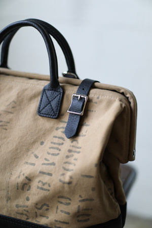 1940's era Salvaged Canvas Carryall