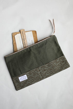WWII era Salvaged Canvas & Camo Utility Pouch
