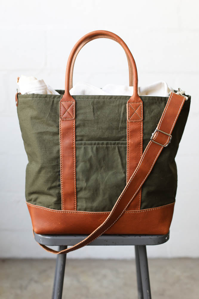 WWII era Salvaged Canvas Tote Bag