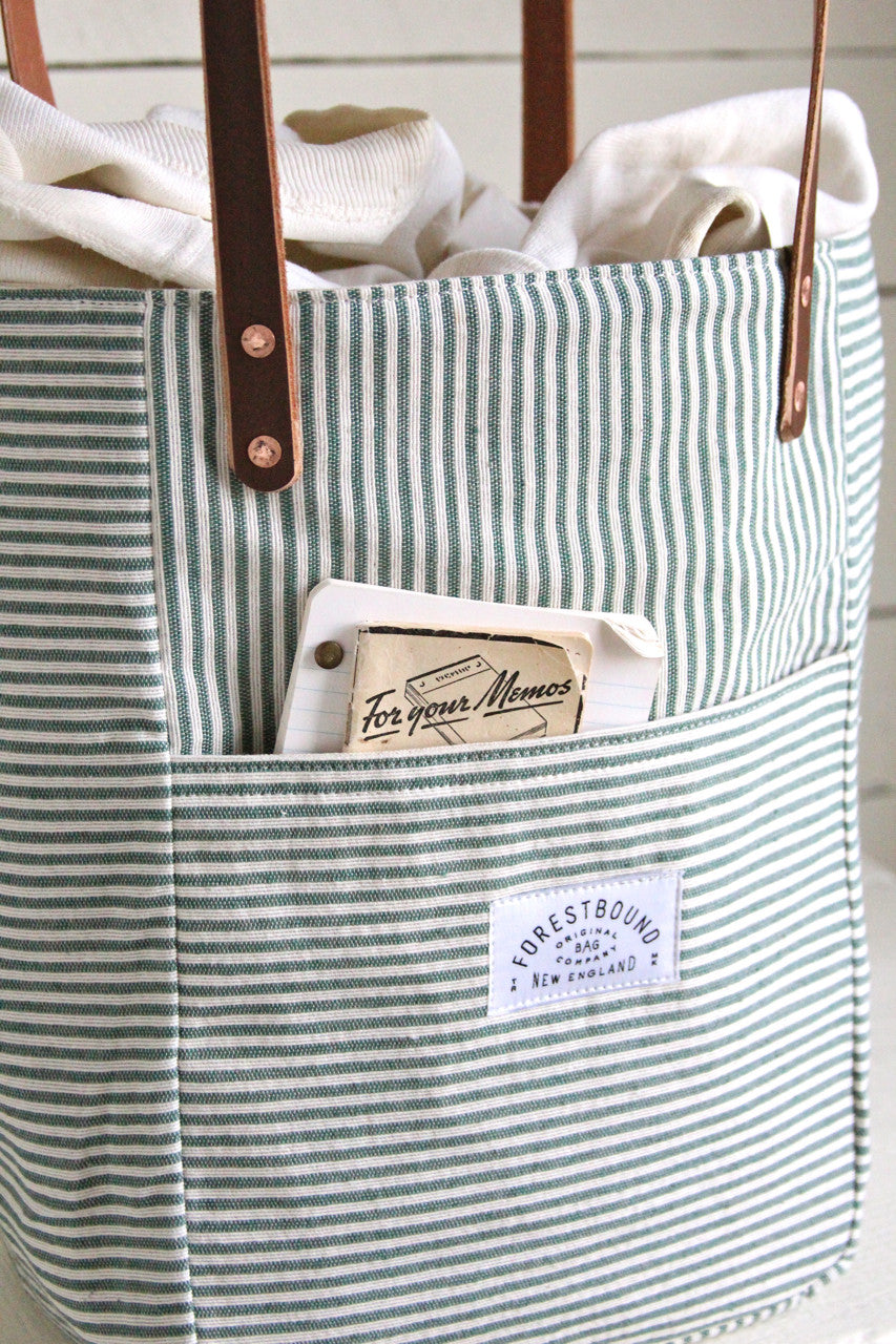 1940's era Ticking Fabric Pocket Tote – FORESTBOUND