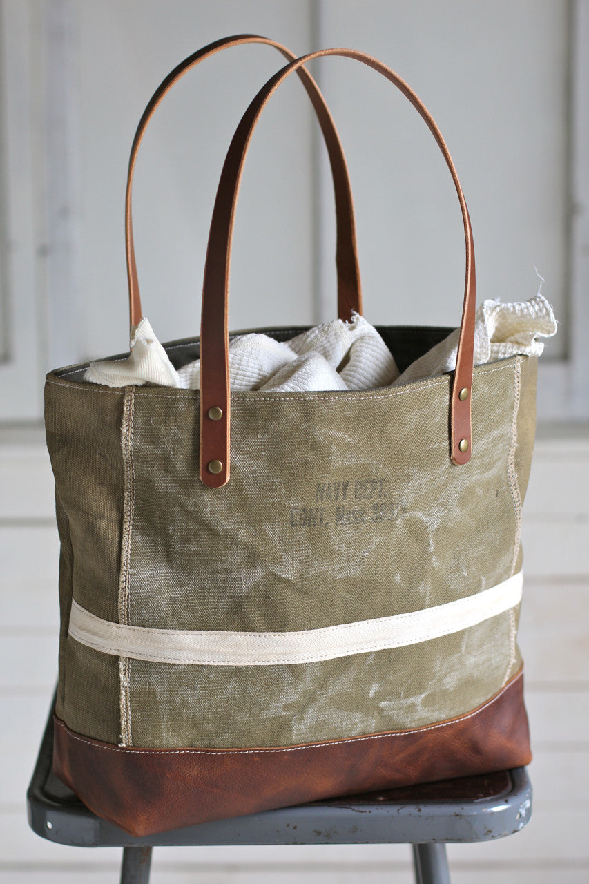 Reclaimed Vintage Inspired canvas tote bag with logo
