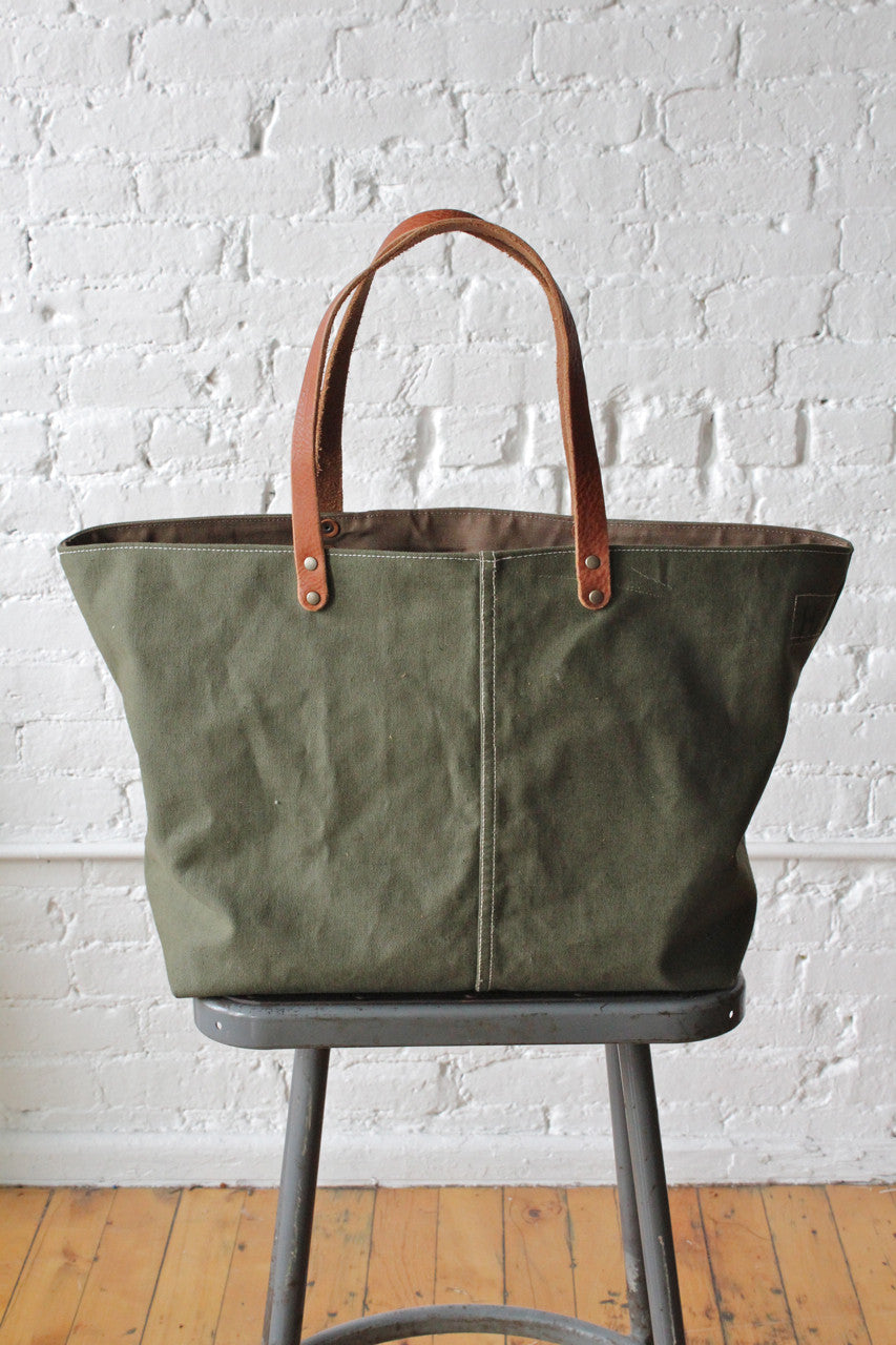 Army Canvas Tote Bag — Café Integral