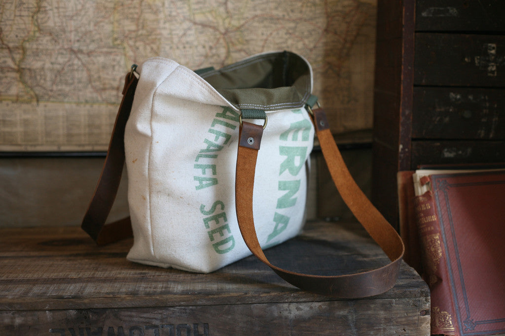 1950's era Farm Feedsack Tote Bag - SOLD