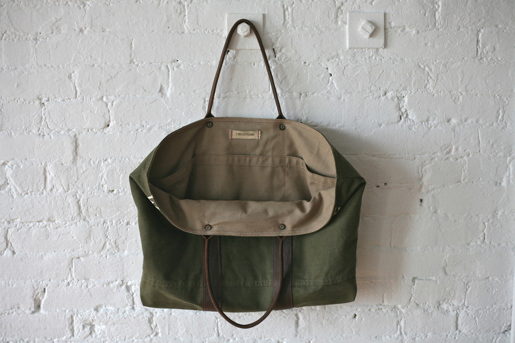 WWII era Canvas & Leather Carryall - SOLD – FORESTBOUND