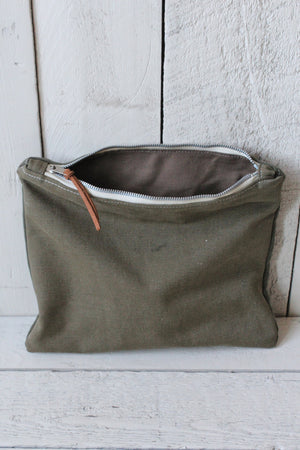 Two Toned WWII era Canvas Logo Pouch