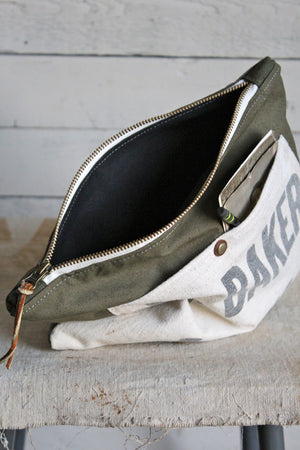 WWII era Canvas & Lumber Apron Utility Pouch