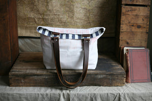 1940's era Feedsack Tote Bag - SOLD