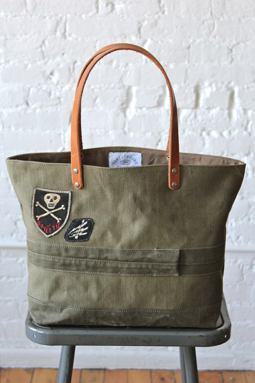 Wear It Green - Vintage Military Canvas Shoulder Bag - Finnish Army -  Forces Uniform and Kit
