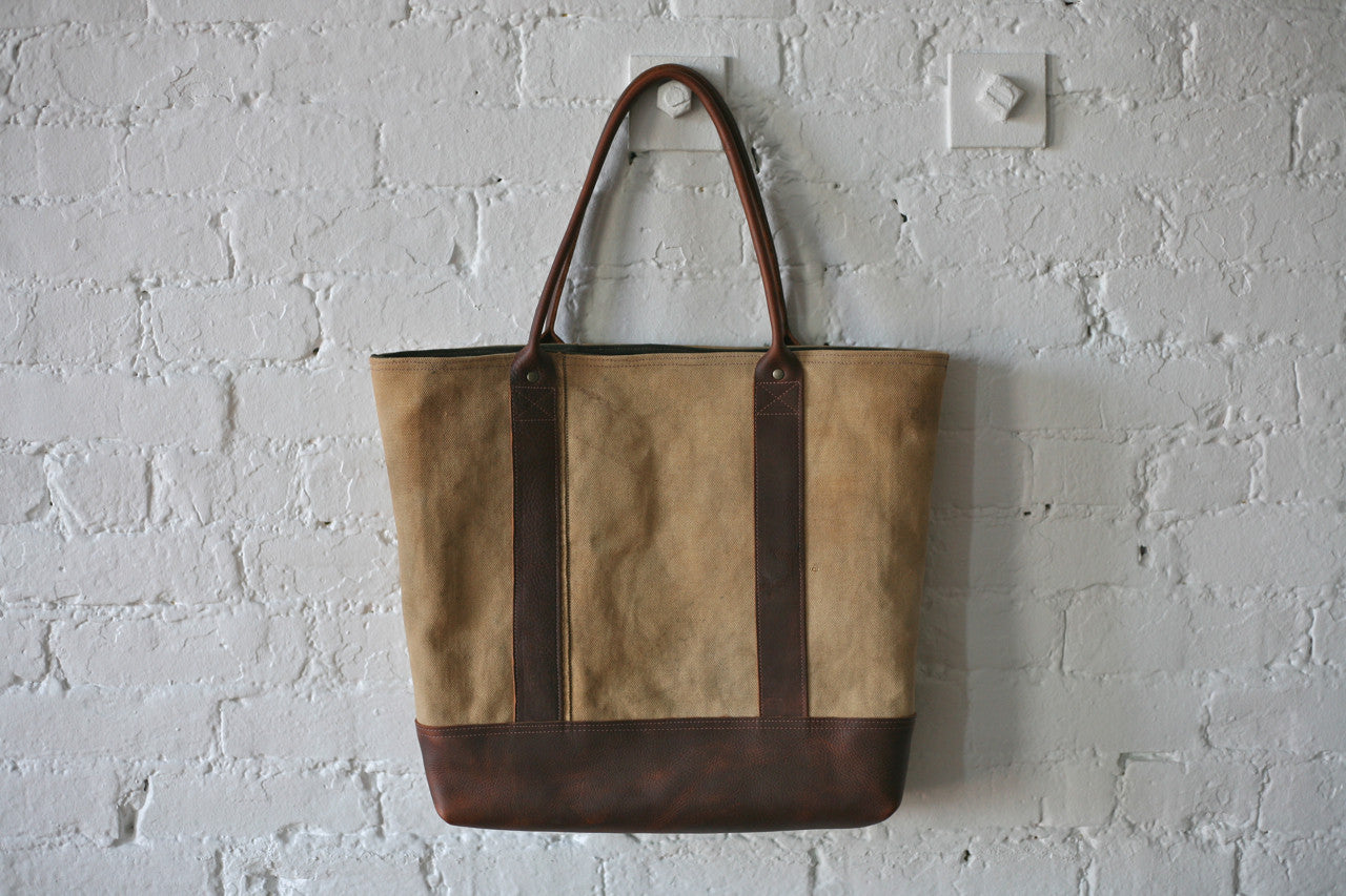 WWII era Canvas & Leather Carryall – FORESTBOUND