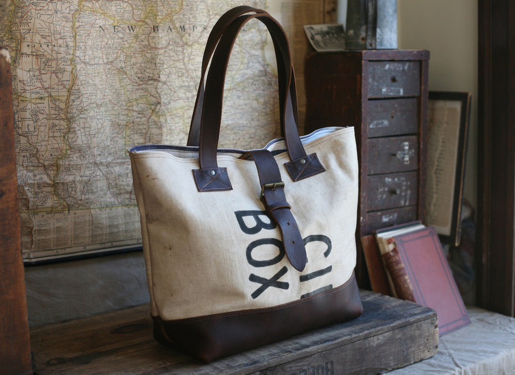 1940's era Canvas and Leather Carryall - SOLD – FORESTBOUND