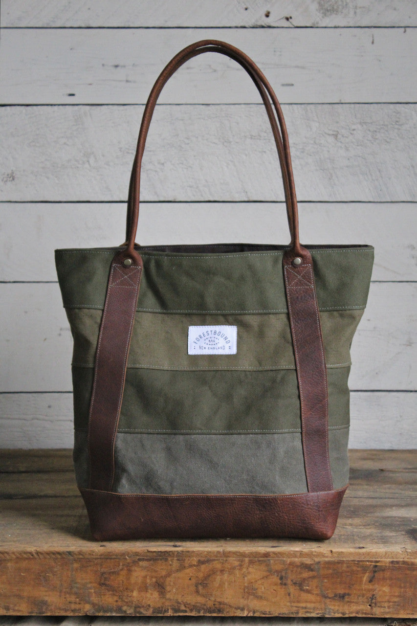 WWII era Striped Canvas Carryall – FORESTBOUND